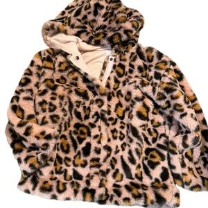 Mud pie 2-3 month soft leopard jacket coat